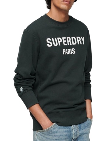 μπλούζα μακρυμάνικη superdry luxury sport loose fit crew σε προσφορά