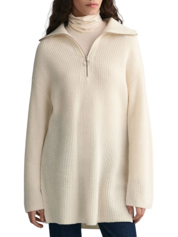 πουλόβερ gant wool ribbed half zip 4805163-130 γυναικείο σε προσφορά