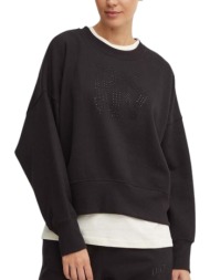 μπλούζα μακρυμάνικη dkny logo dp4t9968-bbl-blk-black γυναικείο