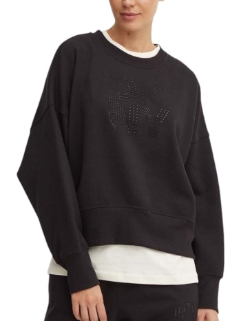 μπλούζα μακρυμάνικη dkny logo dp4t9968-bbl-blk-black σε προσφορά