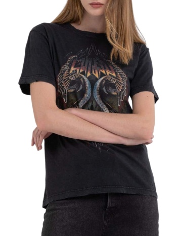 μπλούζα κοντομάνικη replay garment dyed cotton jersey