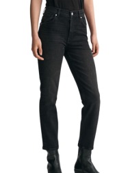 παντελόνι jean gant black cropped slim 4100215-951 γυναικείο