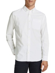πουκάμισο μακρυμάνικο jack & jones jprbrook oxford 12192150-white ανδρικό