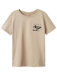 μπλούζα κοντομάνικη name it nkmvelix 13228237-pure cashmere-adventure αγόρι