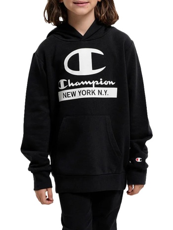 μπλούζα μακρυμάνικη champion hooded sweatshirt 306169-kk001 σε προσφορά