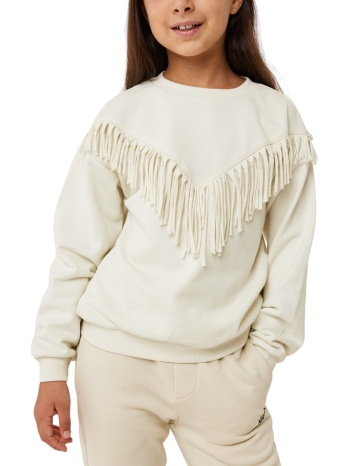 μπλούζα μακρυμάνικη mexx crewneck με κρόσια tu1884026g-ecru σε προσφορά