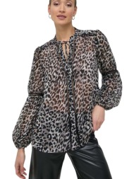 τουνίκ guess ls josette φλοράλ με μακρύ μανίκι w3rh56wdw-p22w γυναικείο