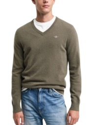 πουλόβερ gant extrafine lambswool v-neck 8050274-301-juniper green ανδρικό