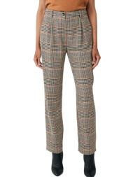 παντελόνι υφασμάτινο mexx checked with belt cf1212036w-camel γυναικείο