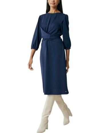 φόρεμα mexx jersey with wrap belt at waist tu0611036w-navy σε προσφορά