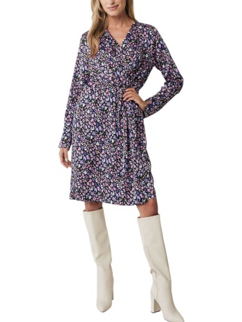 φόρεμα mexx all over printed fake wrap xc0645036w-dark σε προσφορά