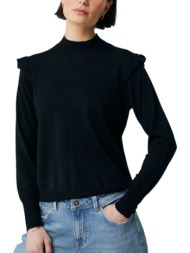 πουλόβερ mexx turtle neck with ruffles jo0971036w-black γυναικείο