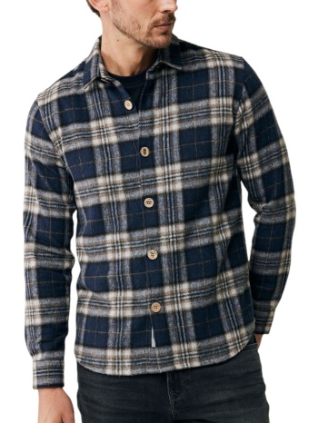 πουκάμισο μακρυμάνικο mexx flanel checked tu1504036m-navy σε προσφορά