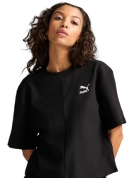 μπλούζα κοντομάνικη puma classics ribbed relaxed 626626-01 γυναικείο