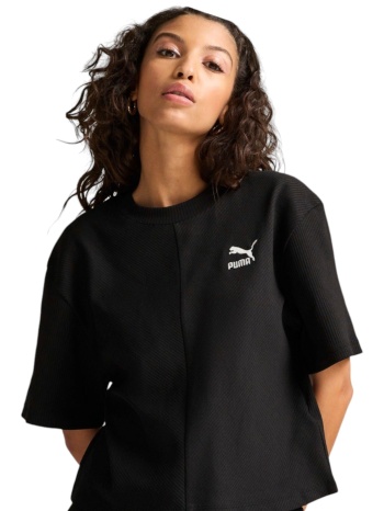 μπλούζα κοντομάνικη puma classics ribbed relaxed 626626-01 σε προσφορά