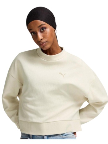 μπλούζα μακρυμάνικη puma φούτερ classics oversized crew dk σε προσφορά