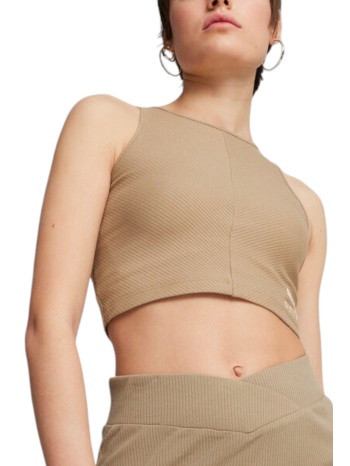 μπλούζα κοντομάνικη puma classics ribbed crop top 626625-67 σε προσφορά