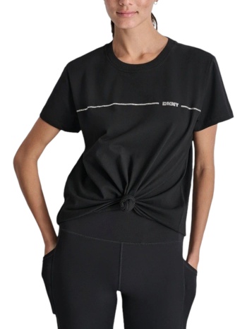 μπλούζα κοντομάνικη dkny logo με στρας dp4t9518-blk σε προσφορά
