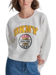 μπλούζα μακρυμάνικη dkny varsity logo p4hhcxtf-jpo γυναικείο