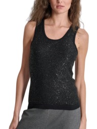 μπλούζα αμάνικη dkny sequin yarn p4hsat29-bbl γυναικείο