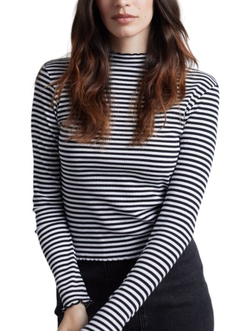 μπλούζα μακρυμάνικη 24 colours ριγέ 12250a-black γυναικείο σε προσφορά