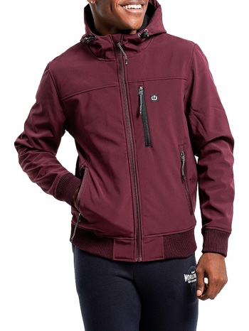 μπουφάν emerson soft shell ribbed with hood 222.em11.50-wine σε προσφορά