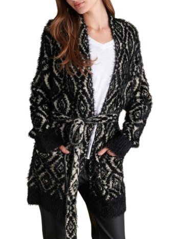 ζακέτα attrattivo fluffy με μοτίβα 9p22161-off white