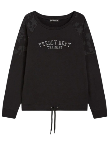 μπλούζα μακρυμάνικη freddy lurex embroidery and floral σε προσφορά