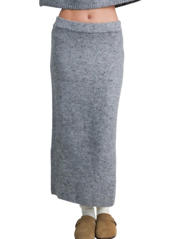 φούστα 24 colours πλεκτή με σκίσιμο στο πλάι 70769a-grey σε προσφορά