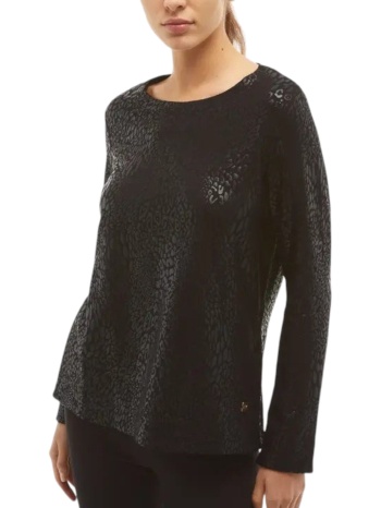μπλούζα μακρυμάνικη freddy shiny tonal animal print σε προσφορά
