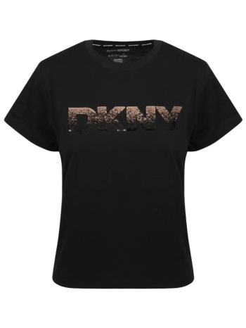 μπλούζα κοντομάνικη dkny logo με πούλιες dp4t1035-bbl σε προσφορά