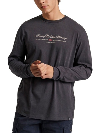 μπλούζα μακρυμάνικη funky buddha with embroidered logo σε προσφορά