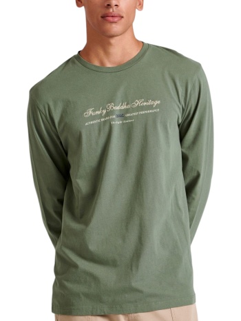 μπλούζα μακρυμάνικη funky buddha with embroidered logo σε προσφορά