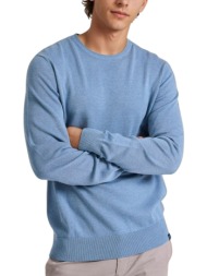 πουλόβερ funky buddha crew neck - the essentials fbm010-001-09-storm blue mel ανδρικό