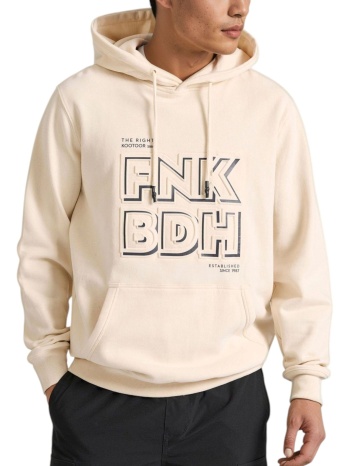 μπλούζα μακρυμάνικη funky buddha hoodie with embossed print σε προσφορά