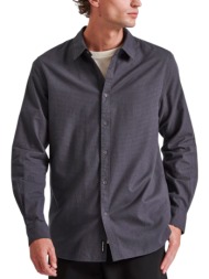 πουκάμισο μακρυμάνικο funky buddha yarn dyed micro-checked pattern fbm010-048-05-anthracite ανδρικό