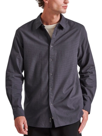 πουκάμισο μακρυμάνικο funky buddha yarn dyed micro-checked σε προσφορά