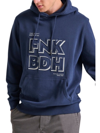 μπλούζα μακρυμάνικη funky buddha hoodie with embossed print σε προσφορά