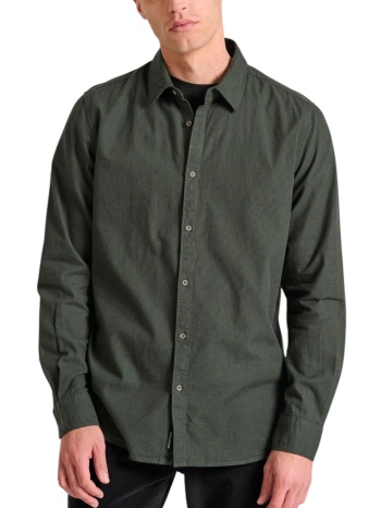 πουκάμισο μακρυμάνικο funky buddha yarn dyed micro-checked σε προσφορά