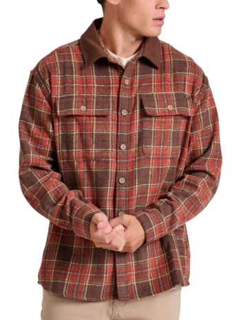 πουκάμισο μακρυμάνικο funky buddha καρό fbm010-074-05-brown σε προσφορά