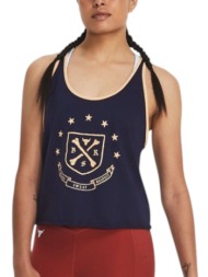 μπλούζα αμάνικη under armour project rock q3 arena 1380185-410 γυναικείο