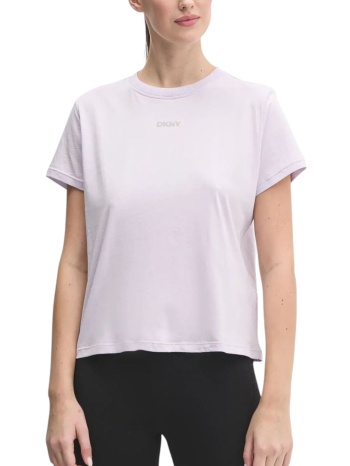 μπλούζα κοντομάνικη dkny sport με logo και δέσιμο μπροστά σε προσφορά