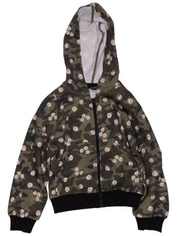 ζακέτα monnalisa με κουκούλα floral cropped c-cappuccio σε προσφορά