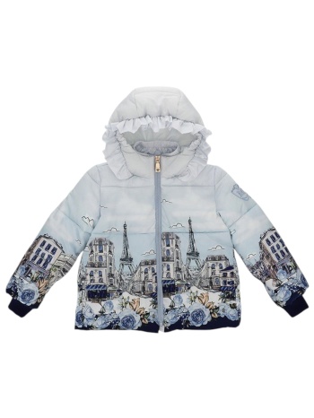 μπουφάν monnalisa κοντό piumino st. paris floral 196102 σε προσφορά