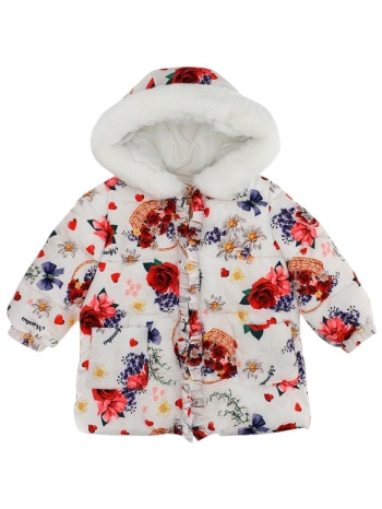 μπουφάν monnalisa κοντό piumino stampato floral 396111 σε προσφορά