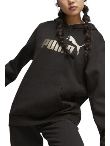 μπλούζα μακρυμάνικη puma metallic logo hoodie fl 849958-41 σε προσφορά