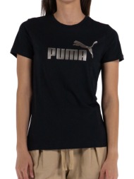 μπλούζα κοντομάνικη puma ess+ metallic logo 848303-41 γυναικείο