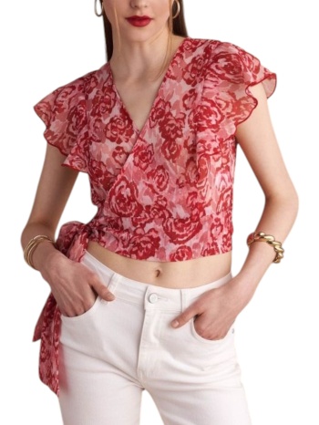 top attrattivo cropped φλοράλ με ζώνη 91155237-red γυναικείο σε προσφορά