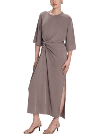 φόρεμα ale μακρύ με κόμπο μπροστά 8920751-light grey σε προσφορά