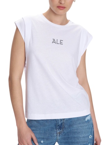 μπλούζα αμάνικη ale με λογότυπο από στρας 81039233-white σε προσφορά